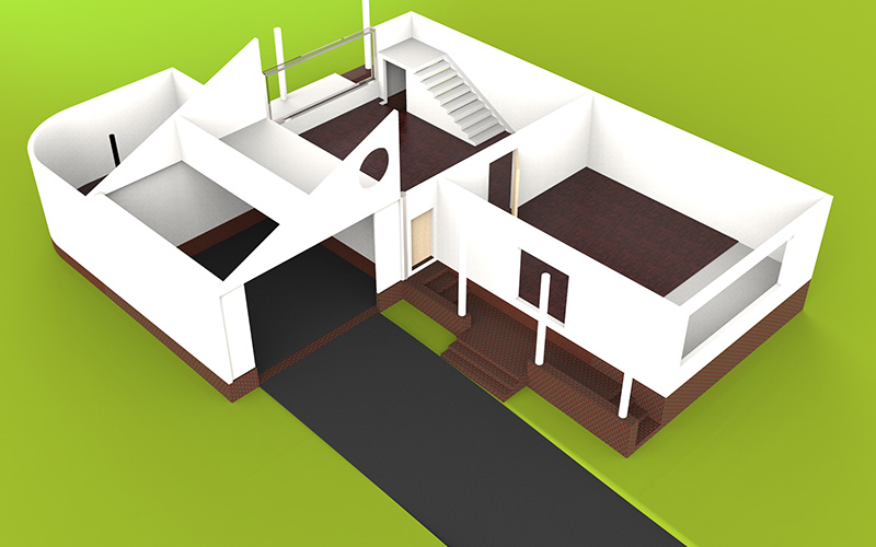 Old house reconstruction interiors