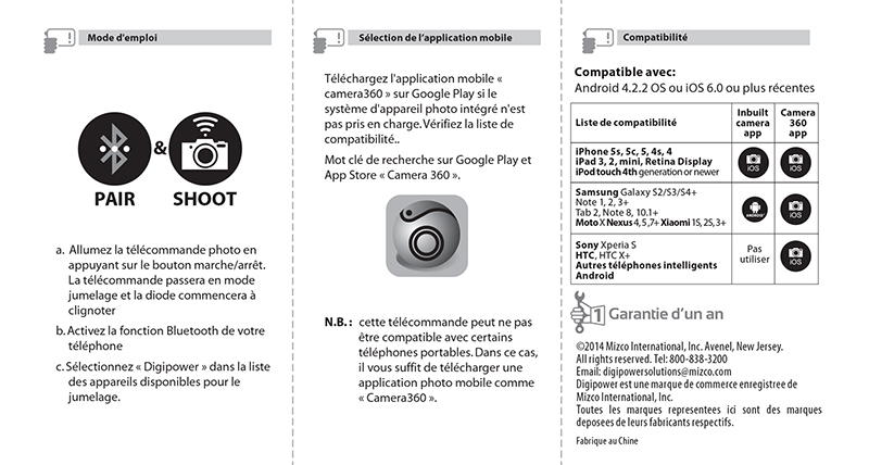 user_guide BLUETOOTH REMOTE SHUTTER