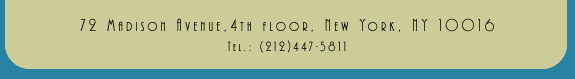 72 Madison Avenue, 4th floor, New York, NY 10016