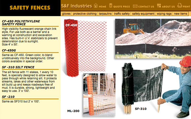 Hygrade Safety web page