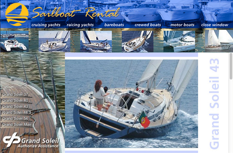 Sailboat Rental LTD.  page
